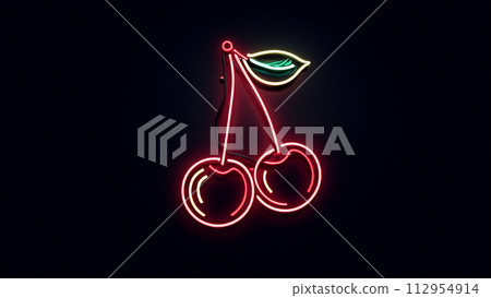 cherry neon sign 112954914