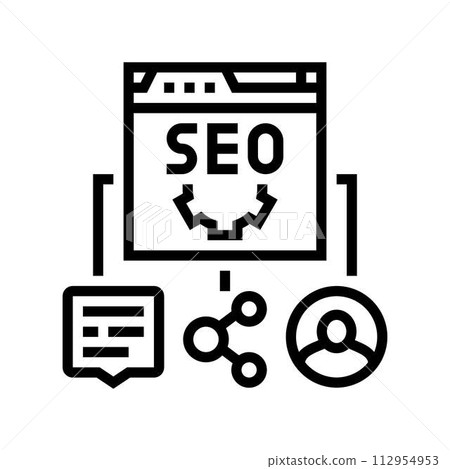 off page seo line icon vector illustration off page seo line icon vector illustration 112954953