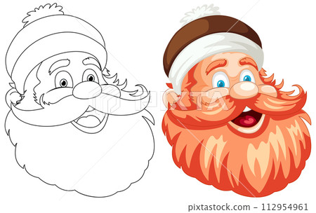 Jolly Bearded Character Illustration Progress Jolly Bearded Character Illustration Progress 112954961