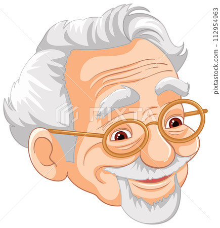 Cheerful Elderly Man with Glasses Cheerful Elderly Man with Glasses 112954963