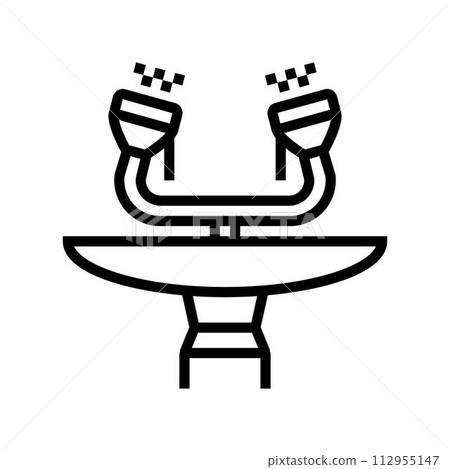 eye wash station ppe protective equipment line icon vector illustration 112955147