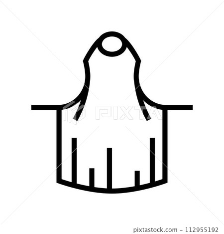 apron ppe protective equipment line icon vector illustration apron ppe protective equipment line icon vector illustration 112955192