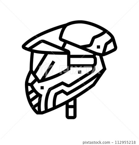 mask paintball game line icon vector illustration mask paintball game line icon vector illustration 112955218