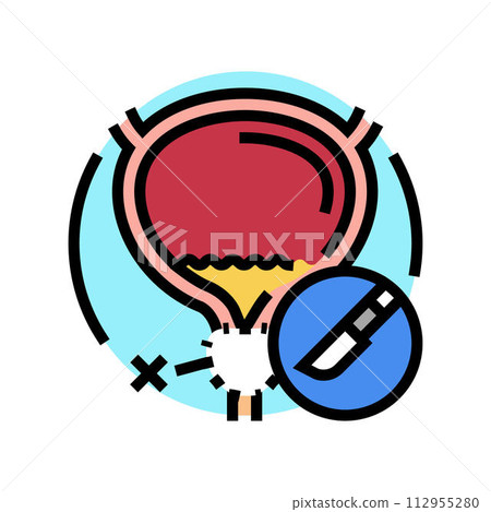 prostatectomy urology color icon vector illustration 112955280