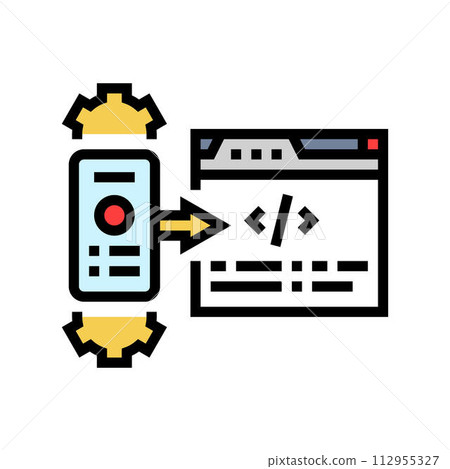 mobile-first indexing seo color icon vector illustration mobile-first indexing seo color icon vector illustration 112955327