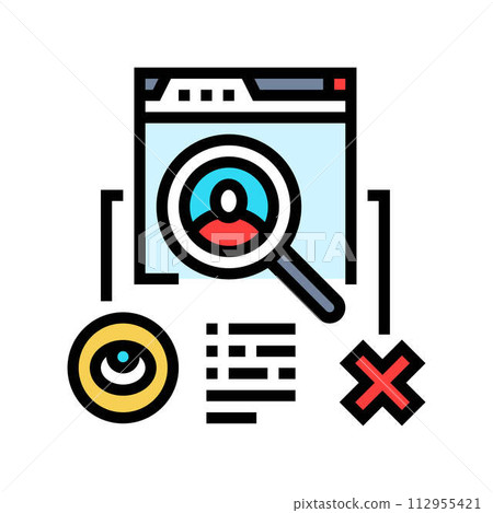 bounce rate seo color icon vector illustration 112955421