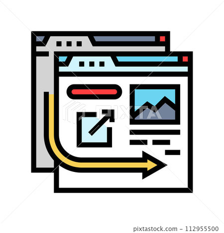 external linking seo color icon vector illustration external linking seo color icon vector illustration 112955500