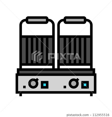 press grill restaurant equipment color icon vector illustration 112955516