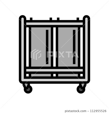 dish dispenser restaurant equipment color icon vector illustration 112955526