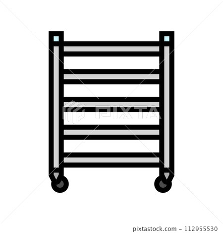 shelving restaurant equipment color icon vector illustration shelving restaurant equipment color icon vector illustration 112955530