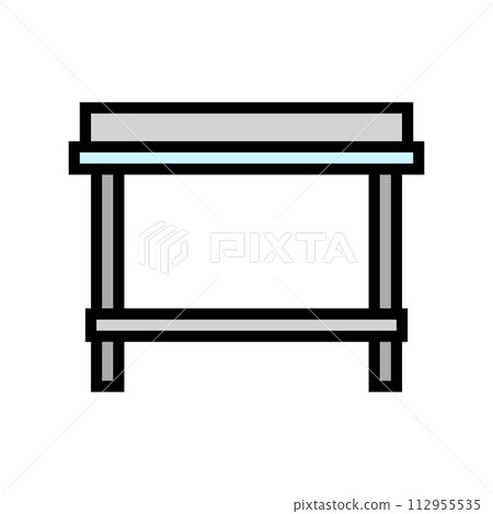 prep table restaurant equipment color icon vector illustration prep table restaurant equipment color icon vector illustration 112955535