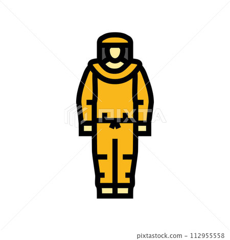 biohazard suit ppe protective equipment color icon vector illustration biohazard suit ppe protective equipment color icon vector illustration 112955558