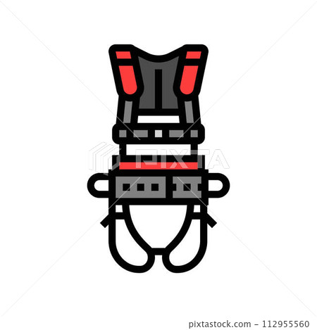 safety harness ppe protective equipment color icon vector illustration 112955560
