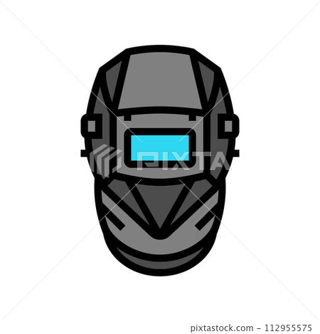 welding helmet ppe protective equipment color icon vector illustration welding helmet ppe protective equipment color icon vector illustration 112955575