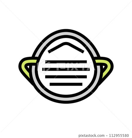 dust mask ppe protective equipment color icon vector illustration 112955580