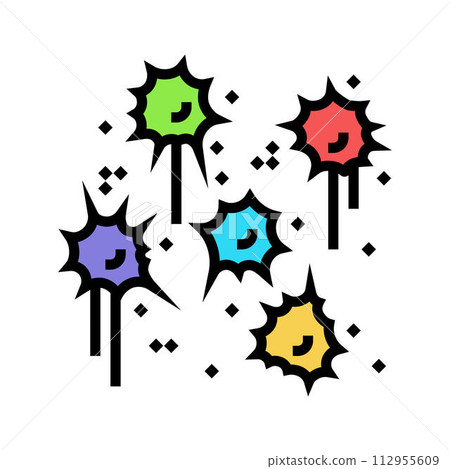 splatter paintball game color icon vector illustration 112955609