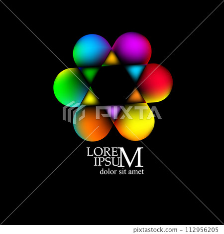 logo flower cycle. Star event logo teamplate star abstract logo design. Creative business concept icon. Vector illustration 112956205