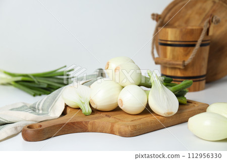 Green onion, concept of fresh vegetable, fresh raw food 112956330
