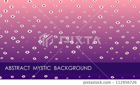 Horizontal esoteric occult abstract background with eyeball, cover, site presentation in HD format. UI template layout for web design of internet products. Vector banner 112956726