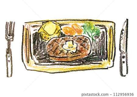 hand drawn steak illustration hand drawn steak illustration 112956936