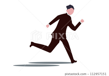 Businessman running. vector illustration 112957151