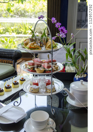 Thai dessert background, Thai cooking 112957292