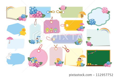Illustration material set of the rainy season Illustration material set of the rainy season 112957752