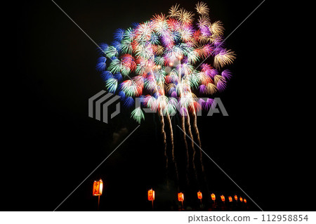 Katakai Festival Asahara Shrine Autumn Festival Dedication Fireworks Katakai Festival Asahara Shrine Autumn Festival Dedication Fireworks 112958854