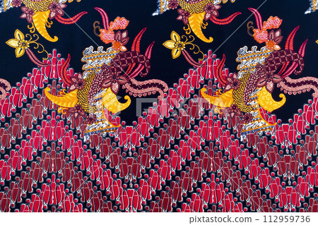 Abstract bright textile in batik's0. 112959736
