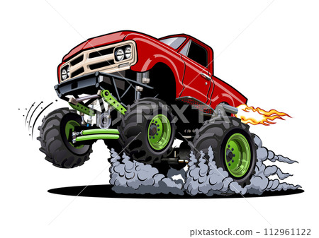 Cartoon Monster Truck 112961122