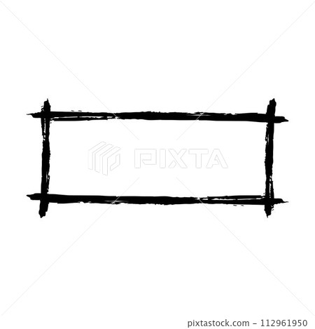 Frame rectangle elongated texture element, outline border grunge shape icon, decorative doodle for design in vector illustration Frame rectangle elongated texture element, outline border grunge shape icon, decorative doodle for design in vector illustration 112961950