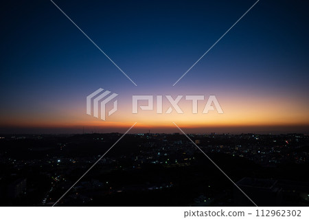 日落後的天空風景 日落後的天空風景 112962302