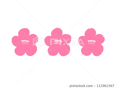 Plum blossoms, peach blossoms, cherry blossoms Plum blossoms, peach blossoms, cherry blossoms 112962367