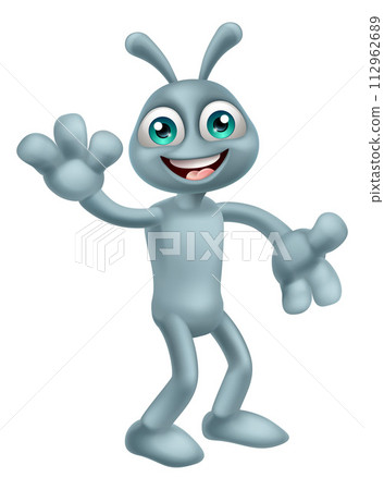 Alien Grey Gray Fun Cartoon Character 112962689