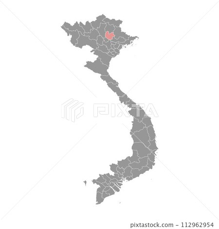 Thai Nguyen province map, administrative division of Vietnam. Vector illustration. Thai Nguyen province map, administrative division of Vietnam. Vector illustration. 112962954