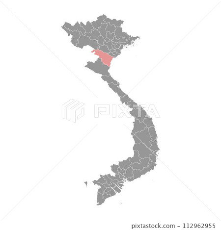 Thanh Hoa province map, administrative division of Vietnam. Vector illustration. 112962955