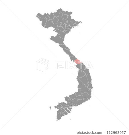 Thua Thien Hue province map, administrative division of Vietnam. Vector illustration. 112962957