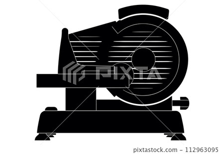 meat slicer vector silhouette, meat slicer glyph icon vector. meat slicer sign meat slicer vector silhouette, meat slicer glyph icon vector. meat slicer sign 112963095