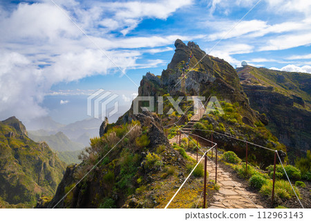 Beautiful view of Pico do Arieiro on Madeira island, Portugal 112963143