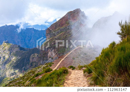 Beautiful view of Pico do Arieiro on Madeira island, Portugal 112963147