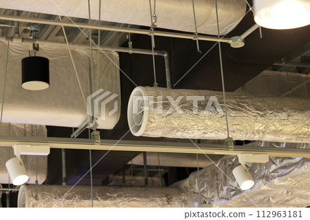 Setting up an exhibition hall Setting up an exhibition hall 112963181