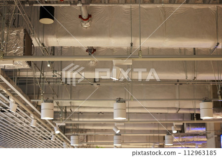 Setting up an exhibition hall Setting up an exhibition hall 112963185