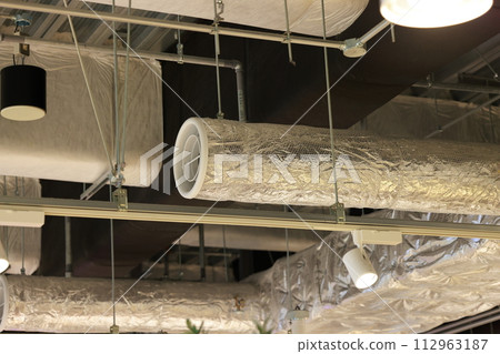 Setting up an exhibition hall Setting up an exhibition hall 112963187