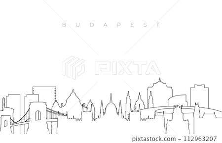 Outline Budapest skyline. 112963207