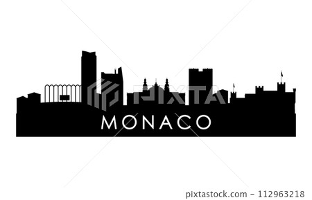 Monaco skyline silhouette.  112963218