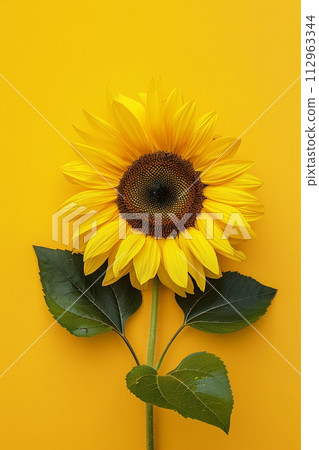 Sunflower isolated on background 112963344
