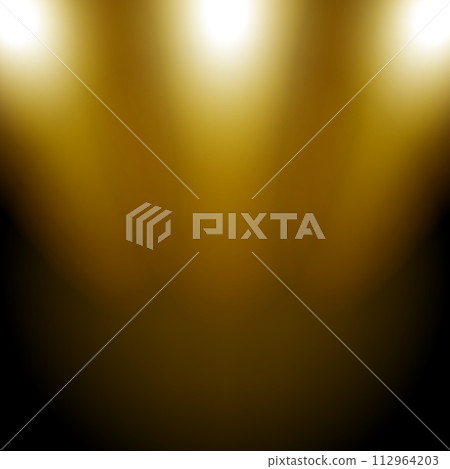 Golden Spotlights Shining, Vector Illustration 112964203