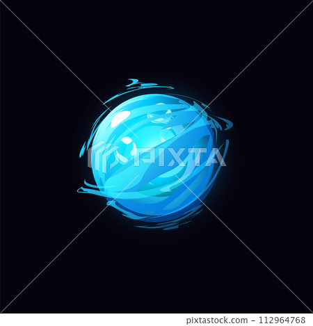 Vector of an enchanted blue sphere with a mystical glow. 112964768
