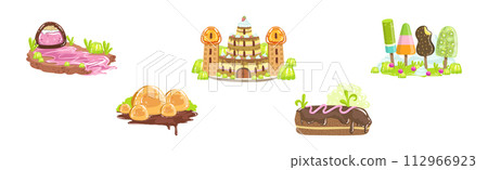 Sweet Candy Wonderland and Forest Object Vector Set Sweet Candy Wonderland and Forest Object Vector Set 112966923
