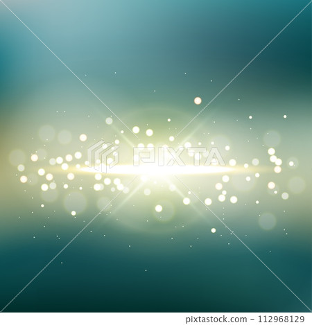Golden Light Flare With Blurred Background, Vector Illustration 112968129